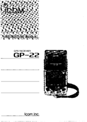 ICOM GP-22 Instruction Manual