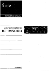 ICOM IC-M500D Instruction Manual