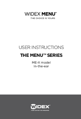 Widex ME3-X User Instructions