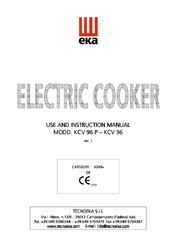 TECNOEKA KCV 96 Use And Instruction Manual