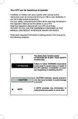 Arctic Cat 2008 300 DVX Owner's Manual