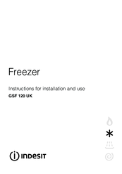 Indesit GSF 120 UK Instructions For Installation And Use Manual