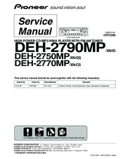 Pioneer DEH-2790MP/XN/ID Service Manual