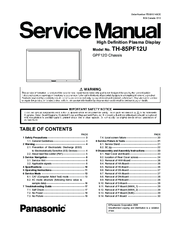Panasonic TH-85PF12U Service Manual