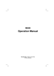 Getac M220 Operation Manual