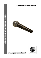 Gecko Passion MP 311S Owner's Manual