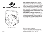 ADJ 5P HEX/5P HEX PEARL User Instructions