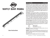 ADJ WiFly Bar RGBA User Instructions