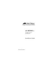 Allied Telesis AT-FH705E V2 Installation Manual