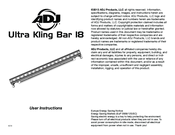 ADJ Ultra Kling Bar 18 User Instructions