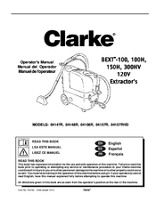 Clarke BEXT-300H Operator's Manual