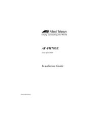 Allied Telesis AT-FH705E Installation Manual