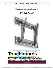 Touchboards PCM-MS2 Installation Manual