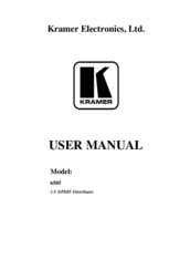 Kramer DigiTOOLS 6505 User Manual