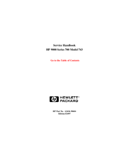 HP 9000 Series 743 Service Handbook