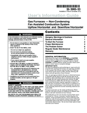 Trane UX1-H User's Information Manual