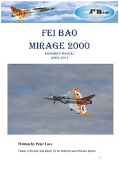 Fei Bao Mirage 2000 Assembly Manual