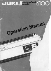 JUKI 6100 Operation Manual
