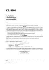 Casio KL-8100 User Manual