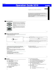 Casio 3219 Operation Manual