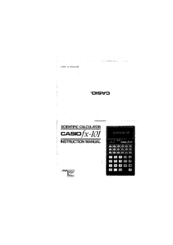 Casio fx-101 Instruction Manual