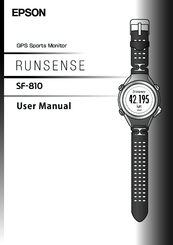 Epson Runsense SF-810 User Manual
