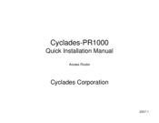 Cyclades Access Router Cyclades-PR1000 Quick Installation Manual