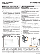 Dimplex DGP2000-B Installation Instructions