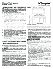 Dimplex EUH-B Series Installation Instructions