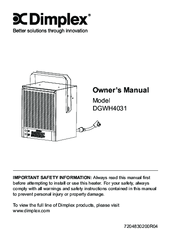 Dimplex DGWH4031 Owner's Manual