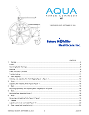 Future Mobility Healthcare Aqua Rehab Commode NT User Manual