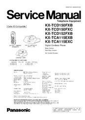 Panasonic KX-TCD152FXB Service Manual