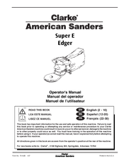 Clarke Super E 07068C Operator's Manual