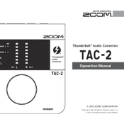 Zoom Thunderboolt TAC-2 Operation Manual