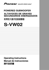 Pioneer S-VW02 Operating Instructions Manual