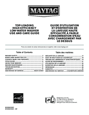 Maytag MVWX500BW Use And Care Manual