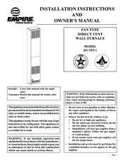 Empire Heating Systems DV-55T-1 Owner's Manual