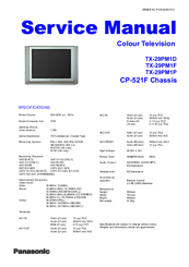 Panasonic TX-29PM1 Service Manual