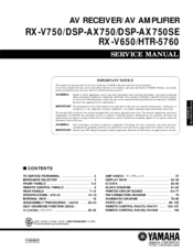 Yamaha RX-V750 Service Manual