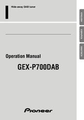 Pioneer GEX-P700DAB Operation Manual
