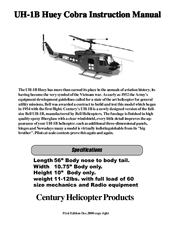 Century Helicopter Products UH-1B Huey Cobra Instruction Manual