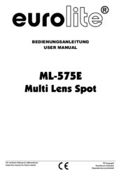 EuroLite ML-575E User Manual