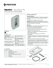 Pentair Raychem QuickStat-TC Installation And Operation Manual