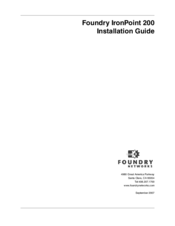 Foundry Networks IronPoint 200 Installation Manual