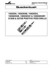 Cooper Tools Quackenbush 158QGDAB Operation & Service Manual
