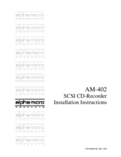 Alpha Microsystems AM-402 Installation Instructions Manual