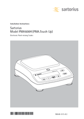 Sartorius PMA600H Installation Instructions Manual