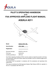 Aquila A211 Pilot Operating Handbook