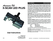 American DJ X-Scan LED Plus User Instructions