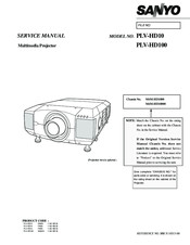 Sanyo PLV-HD10 Service Manual